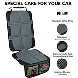 Protector de asiento de coche, paquete de 2 protectores de asiento de coche grandes para asiento de coche de bebé, grueso