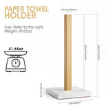 Toalleros de papel de cocina de pie de papel toallero de papel con base de mármol chapado en cobre (KZ20 dorado y blanco)