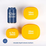BLUE GINKGO Juego de recipientes de silicona para almacenamiento de alimentos, contenedores herméticos reutilizables con tapas, cajas de almuerzo y bento para adultos y niños, congelador, campamento, contenedor de aperitivos, almacenamiento de alimentos p