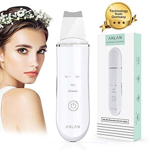 ANLAN Peeling Ultrasónico Facial Skin Scrubber Exfoliación Facial Ultrasónica Limpiador de Poros para Limpieza Facial y Cuidado Facial