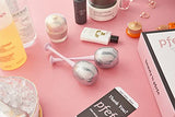 Herramientas para el cuidado facial de la piel para mujeres, cara y ojos, globos de belleza faciales de acero inoxidable para niñas y mujeres, rodillo de masaje de refrigeración con estuche de almacenamiento
