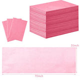 Paquete de 30 sábanas desechables de masaje rosa con agujero para la cara, funda de cama de spa, impermeable, para salones de belleza, cama de pestañas