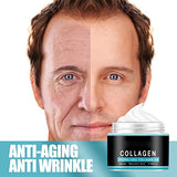 Crema Antienvejecimiento para Hombres, Crema Hidratante Facial para Piel Firme, Loción Antiarrugas para Hombres, Hidrata Y Nutre la Piel, Crema Antienvejecimiento Revitalizante