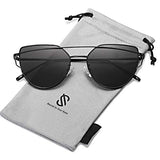Gafas de Sol Ojo de Gato, SojoS, Femenino, C1 Negro/Gris, Medio
