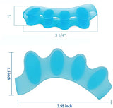 ▶ Separadores de Dedos de Gel, 2 Pares Espaciador de dedos de Gel de Silicona Separador para relajar los dedos de los pies, alivio de juanetes, hallux valgus ideal para mujeres y hombres