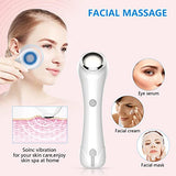 Cepillo de limpieza facial con masaje facial de doble espalda, cepillo facial giratorio eléctrico con 5 cabezales diferentes para limpieza profunda, exfoliación suave, eliminación de puntos negros y masaje