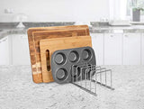 Organizador de tapa, estante para platos, soporte para galletas chapado en cromo, Moderno, Cromado, 1, 1