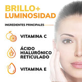 Serum Vitamina C + Ácido Hialurónico + Vitamina E | 95% Ingredientes Naturales | Luminosidad, Hidratación, Firmeza y Tono más Uniforme | Textura Ligera y Sin Sensación Grasosa | Suero Facial Ideal Para Todo Tipo de Piel -30ml