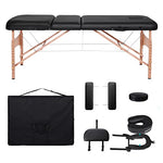 Mesa de masaje portátil, cama de masaje profesional, mesa de terapia de spa de 73 pulgadas, marco de madera ajustable de 3 pliegues