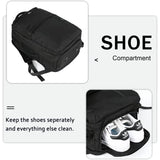 Mochila de viaje, 40 L, aprobada por vuelo, equipaje de mano, resistente al agua, antirrobo, bolsa de día grande para portátil de 17 pulgadas, color negro
