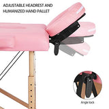 Cama de masaje con 2 alturas plegables y ajustable, color negro