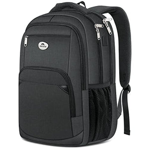 Mochila para portátil para Hombre, Resistente al Agua, Resistente al Agua, Mochila de Viaje para Colegio, Mochila de Trabajo para Hombres y Mujeres, Color Negro