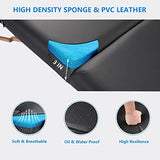 Mesa de masaje profesional de 3 secciones portátil, cama de masaje ergonómica de 84 pulgadas, cama facial de pestañas para esteticista, capacidad de carga de 500 libras, altura ajustable, con accesorios y funda de transporte