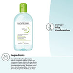 Bioderma Sébium H2O Agua Limpiadora Micelar y Solución Removedora de Maquillaje para Piel Grasosa. 500 ml.