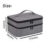 XQBAG Funda de transporte para esmalte de uñas, capacidad para 30 botellas, Color gris con capacidad para 42 botellas