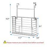 Organizador de gabinete de cocina para tablas de cortar sobre el clóset, organizador de pared, soporte de aluminio para cocina, baño, despensa, cromo brillante