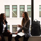 Mochila de viaje para laptop para mujer, mochila antirrobo de 15.6 pulgadas con agujero de carga USB, resistente al agua, mochila escolar universitaria, mochila de computadora negra de gran capacidad para el trabajo, color negro