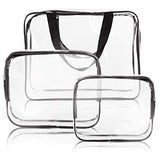 Bolso cosmético transparente de Almacenamiento del artículo de tocador del recorrido del aire de la bolsa de cosméticos, cubos resistentes al agua del embalaje con el cierre de cremallera y asas que llevan para los hombres del bebé de las mujere