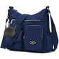 SUKRY Bolsa cruzada de nailon para mujer con bolsillo RFID antirrobo, bolsa de hombro impermeable y bolso de mano, Azul oscuro