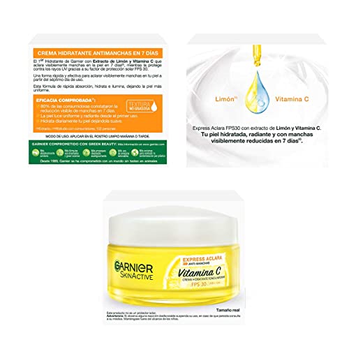 Garnier Skin Naturals Face Express aclara crema hidratante tono uniforme con fps 30