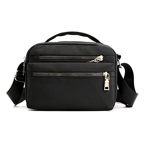 Bolso Hombro Mano Viaje Correa Ajustalbe Bolsa Mujer Cruzada Compras (Negro)