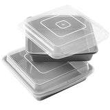 Juego de 2 sartenes cuadradas antiadherentes de 9 pulgadas con tapa