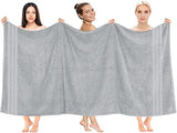 Juego de 2 toallas de baño 100 % algodón, toallas de baño suaves, toallas de baño de gran tamaño, toallas de baño de secado rápido, toallas de baño absorbentes, toallas de baño de spa, hotel, juego de toallas de baño de talle alto, 35 x 70 pulga