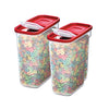 Rubbermaid Tapas modulares de alta calidad, conservador de cereales, paquete de 2, apilamiento de 18 tazas, contenedores de almacenamiento de plástico que ahorran espacio, transparentes
