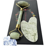 rodillo de jade, juego de cuidado facial, rodillo facial, gua sha, juego de cuidado de la piel, herramienta de masaje facial, DIFFMELY