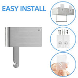 Soporte de papel higiénico con estante, dispensador de toallitas desechables para almacenamiento de toallitas de baño, mantiene tus toallitas ocultas fuera de la vista, organizador de pared de acero inoxidable SUS304 (níquel cepillado)