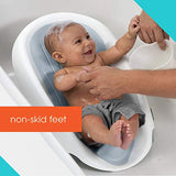 Summer Clean Rinse Baby Bather (gris) – Soporte de baño para uso en el mostrador, en el fregadero o en la bañera, tiene 3 posiciones reclinables y material suave de secado rápido – Uso desde el nacimiento hasta sentarse