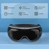 Masajeador de ojos con calor, compresión de aire, música Bluetooth, masajeador de terapia ocular recargable para aliviar la tensión ocular, ojeras, bolsas para los ojos, ojos secos