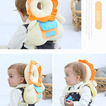 Almohadilla protectora de seguridad para la cabeza para andar al bebé, mochila de protección para la cabeza parlante (león amarillo)