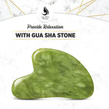 Gua Sha Jade Productos para el cuidado de la piel facial, rodillo facial Gua Sha, herramientas faciales Gua Sha y masajeador facial Herramienta GuaSha para rostro, herramientas de masaje Gua Sha, herramientas faciales Masajeador facial de piedra Jade Gua
