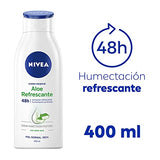 Nivea Crema Corporal Refrescante con Aloe Vera para Piel Normal y Seca, 48 horas de Humectación Profunda, 400 ml