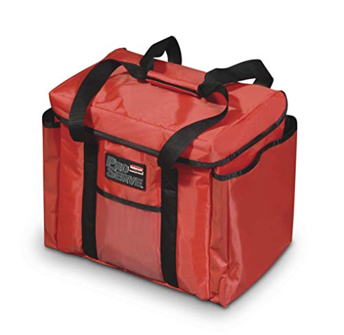 Rubbermaid Commercial Products  PROSERVE Insulated Professional Delivery Bag, Pizza and Sandwich Bag, Medium, Red