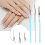 Nail Art Painting Pen, Nail Art Dotting Liner Brush Nail Liner Brush Herramientas De Dibujo,Herramienta Uñas De Organic For Maquillaje Principiante(Azul)