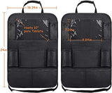 2 Pack Organizadores de Asiento Trasero e Automóvil - Organizadores para Asientos de Coches para Niños - Universal Protector Trasero del Asiento de Coche Cubierta Con Soporte de Pantalla Clara para Tableta - 9 Bolsillos de Almacenamiento|Uso Universal|Fác