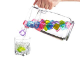 ▶ Cubos de hielo reutilizables – Cubos de hielo cuadrados de plástico coloridos de congelación rápida con bolsa resellable, colores surtidos, paquete de 56