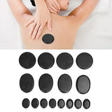 Juego de Masaje con Piedras Calientes, Juego de Masaje con Piedras Calientes de Basalto Eléctrico de 16 Piezas con Kit de Calentador, Piedras de Masaje de Calentamiento Rápido para Spa en el Hogar,