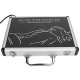 Juego de Masaje con Piedras Calientes, Juego de Masaje con Piedras Calientes de Basalto Eléctrico de 16 Piezas con Kit de Calentador, Piedras de Masaje de Calentamiento Rápido para Spa en el Hogar,