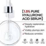 Hyaluronic Acid Serum by L’Oreal Paris Skincare, Revitalift Derm Intensives Pure Hyaluronic Acid Anti-Aging Face Serum for Visibly Plumped Skin and Reduced Wrinkles, Paraben Free, 1.0 oz.