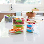 Accents Collection Food Storage Containers, Assorted Shapes and Colors, 20-Piece Set
