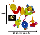 Mighty Lion Corp Bumper carriola en Espiral de Juguete, con 3 Diferentes Colgantes de Peluche. Ayuda al Juego y a la Mente de tu bebé con Sus Colores y Sonidos.