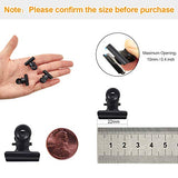 Clips de bulldog negro pequeño de Coideal, 30 paquetes de 1 pulgada Clips de bisagra de archivo Carpeta de papel moneda Abrazaderas para bolsas de etiquetas, tiendas, oficina y cocina doméstica (negro, 22 mm)