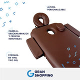 Cama para Masajes – Profesional – Plegable – SPA, Quiroprácticos, Tatuajes – Forrada en Vinil – Altura Personalizable – Multiusos – Segura y Cómoda – Estructura Firme