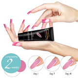 ▶ HavenJanny Kit Uñas de Gel, 4 Colores Gel de Extensión de Uñas, Glitter Polygel Nail Kit con Top Coat y Base Coat, 72 piezas de puntas de uñas, Regalos para Madre, Novia y Amiga (C)