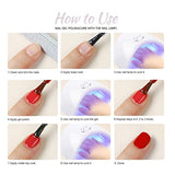 Juego de Esmaltes de UñAs Mate, Base de Gel Y Capa Superior, Esmalte de UñAs Set de Arte de UñAs Para SalóN de UñAs 7ml Cada Botella (Paquete de 3)