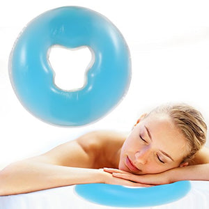 Almohadillas de Mesa de Masaje de Silicona, Almohadilla Suave de Gel para Cara, Almohadilla para Almohada Masajeadora para Mesa de Oficina, Cama SPA, Salón de Belleza, Cuidado de Piel(Blue)