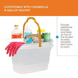 Cesta de Almacenamiento Rectangular, 4 galones, Translúcido, Organizador para cubeta Rectangular de 15 L, 1